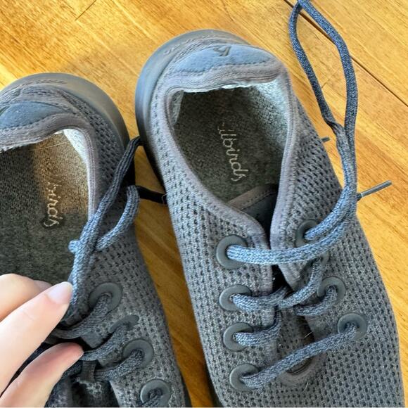 Allbirds Tree Runners Dark Grey Woven Mesh Lace Up Athletic Sneakers Size 9 - Picture 3 of 6